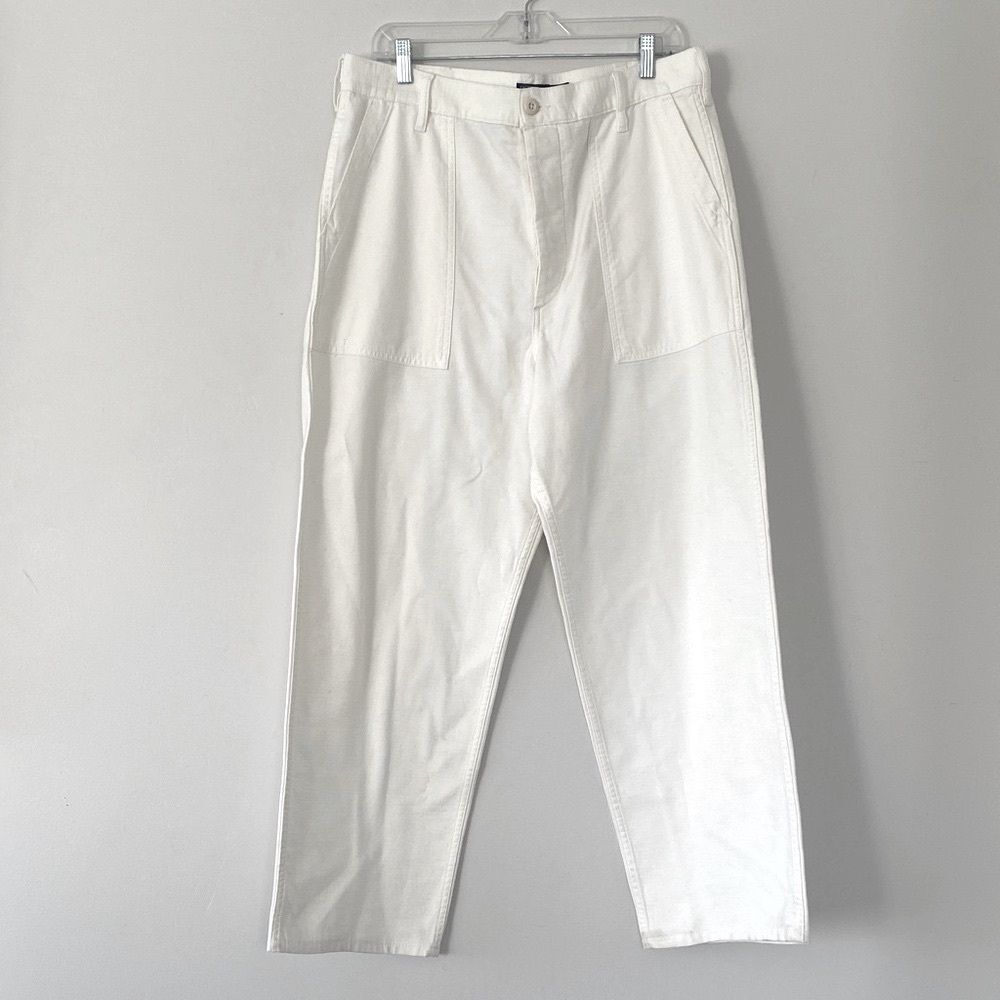 Polo by Ralph Lauren Off-White Chinos Plus Size 14 Wide Leg Coastal Preppy Chic